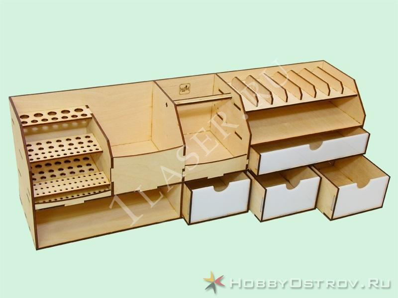 Органайзер для канцелярии на стол из фанеры