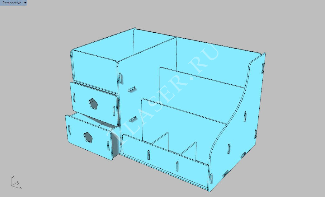 Чертеж органайзера из фанеры