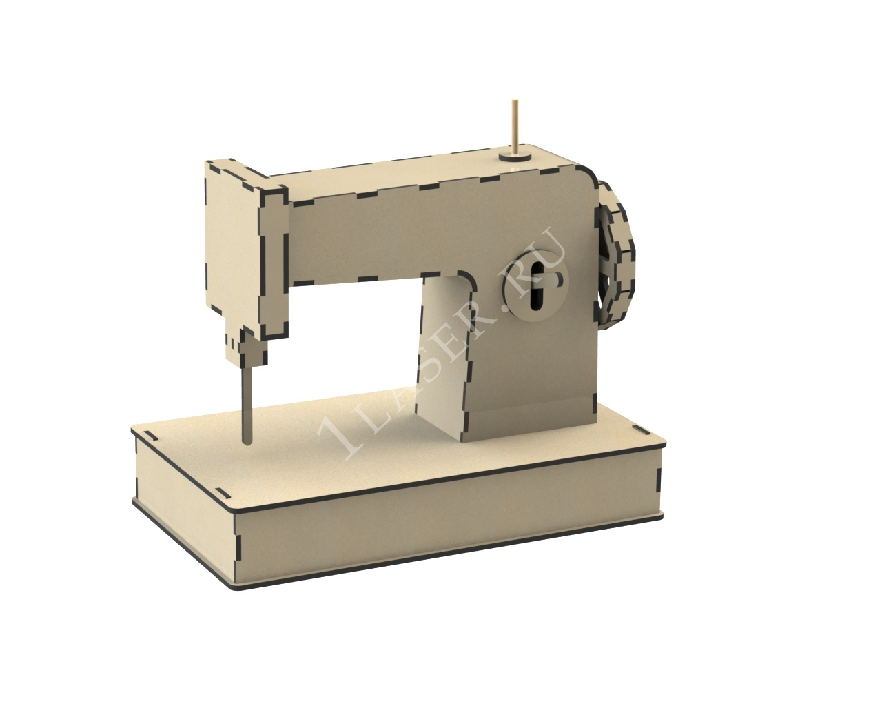 Чертеж Швейная машина для лазерной резки на фанере.